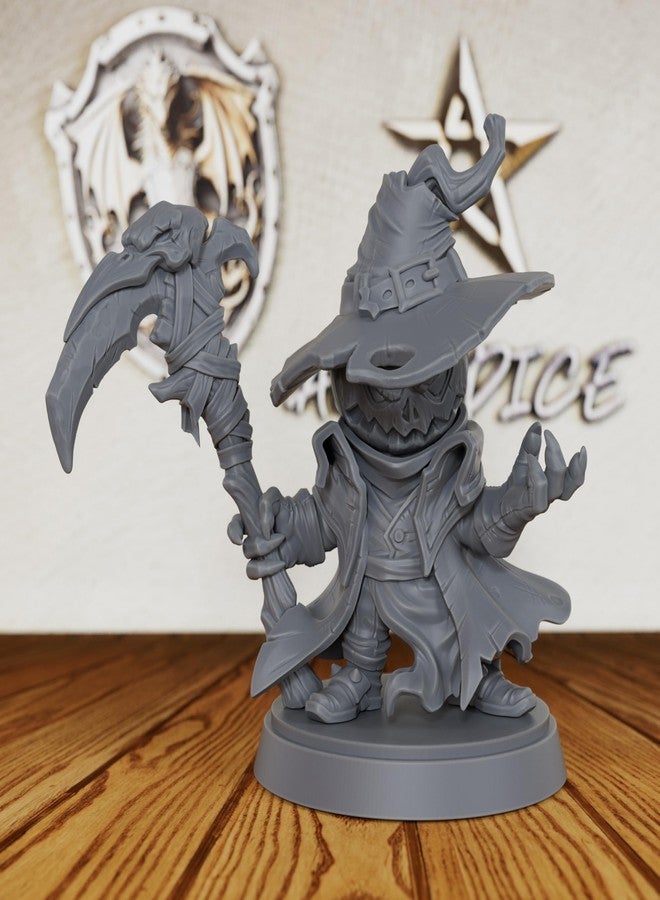 AUSPDICE TTRPG Minis for Fantasy Role Playing & Tabletop RPG Game - 28mm Scale Miniature Figure for Dungeon Masters & Miniature Game, Humanoid RPG Accessory - Pumpkin Demon (AS239) - Image 1